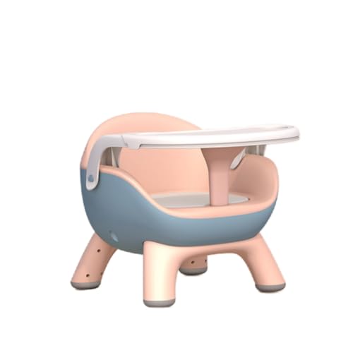 Sarinyベビーチェア テーブルチェア 折りたたみ式 ベビー 食事用いす お遊びキッズチェア トレー付 組立簡単 軽量 持ち便利 6ヶ月~5歳対象 子供お食事椅子み携帯式 軽量 幼児用 滑り止め 丈夫 多機能チェア (ピンク,PUマット+二層ディナープレ