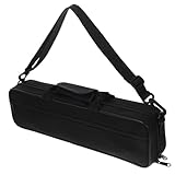 Levemolo 防水ブラックフルートバッグ 軽量デザイン 長笛収納ケース シンプルで実用的な楽器保護バッグ 音楽家向け携帯便利