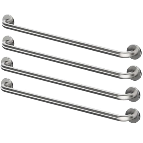 Barra de Apoio Banheiro Aço Inox 80cm Barra de Segurança e Acessibilidade para Idosos e Cadeirantes Fixação na Parede (1)