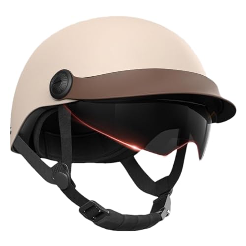 Casque demi-jet moto protection multi-sport avec écran solaire pour cruiser et scooter