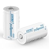 Fuspower CR123A 3V Lithium Battery 2 Pack: High Capacity 123a Batteries - 3 Volt CR17345 Battery for Smoke Alarm Flashlight Home Automation (Non-Rechargeable)