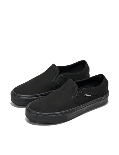 Image of Vans Women's Asher Slip-On Shoe - Comfortable Sneakers for Walking, Fashion & Everyday Wear Black /Black