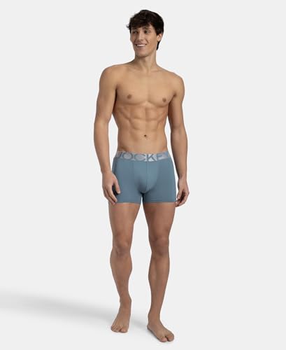 Image of Jockey IC28 Men's Tactel Microfiber Elastane Stretch Solid Trunk with Moisture Move Treatment