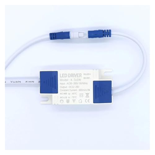 LED�d���h���C�o�[ 1W 3W 4W 7W 8W 12W 18W 25W 36W 300mA �Ɩ��g�����X(4-7W DC12-26V)