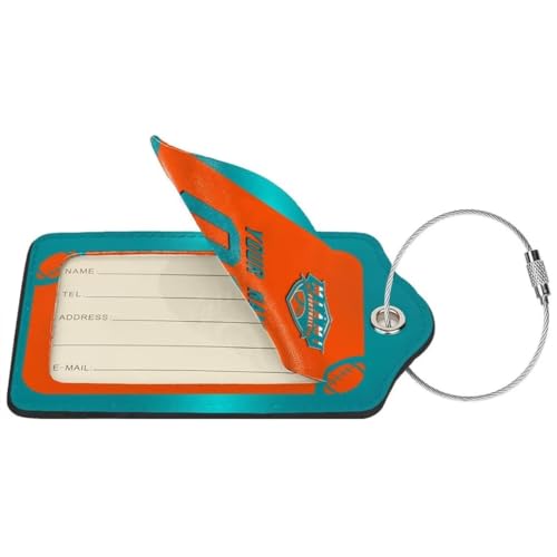 Generic Miami Custom Personalized Leather Luggage Tag,Miami Tag Hanging On Suitcases,Handbags,Travel Bags,Use The Luggage Tags To Find Your Luggage Quickly.Classic Gifts Of Sports Fans! thumb #1