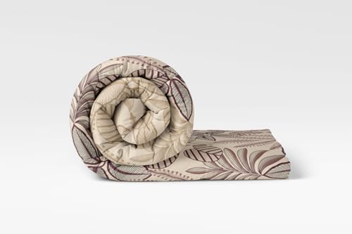 LOOMLYFE 300 TC Cotton All Season King Size Ac Comforter || Blanket || Duvet with 1 King Size Flat Bedsheet 108X108 Inch and 2 Large Pillow Cover - 4 Piece Comforter Set - MaroonCoconut