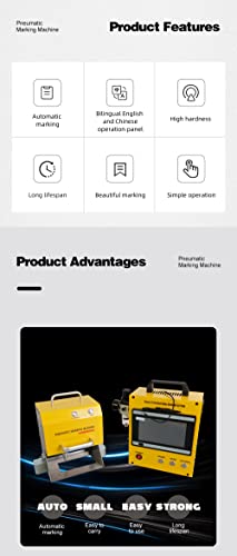US Stock 300W Portable Pneumatic Engraver Dot Peen Marking Machine 120X50mm(4.7X2inch) Engraving Area