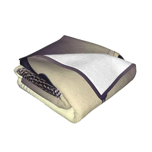 Couverture flanelle notes musique et microphone jeté de lit toutes saisons - 3
