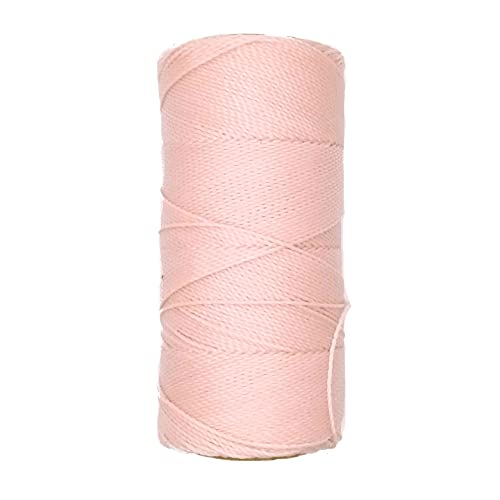 Linhasita Waxed Thread 100 g / 170 m Polyester 1 mm Thick Macrame, 30 Colours Pink Stick, Pale Pink, 170 metros / 100 gr - Image 3