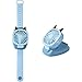 Pursue Mini Ventilador de Reloj, Ajuste automático de tamaño Dibujos Animados Diseño inalámbrico Carga USB Material plástico Ventilador de muñeca con Correa Desmontable para Escuela