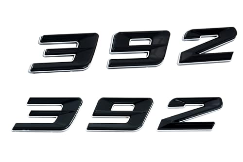 Image of Pair Set 392 Passenger & Driver Side Rear Badge Emblem Body Nameplate Raised Sticker Decal (Silver Balck)