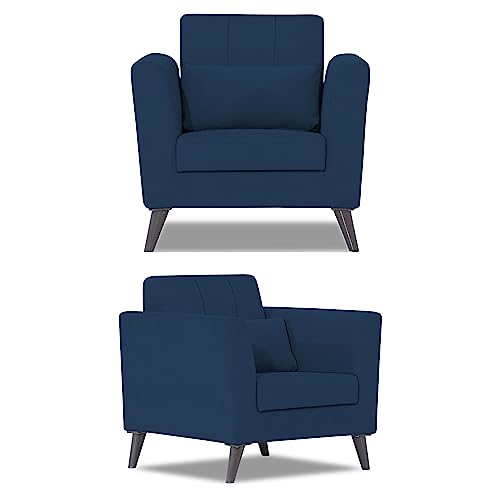 Image of Adorn India Daniel 3+2+1 6 Seater Sofa Set (Blue) (3 Year Warranty)