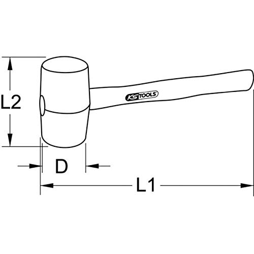 Preisvergleich Produktbild KS Tools 140.1237 Gummihammer, 700g