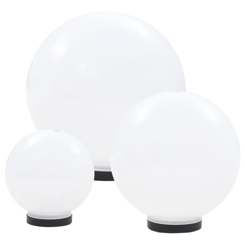 vidaXL 3X Lampade Set a LED Sferiche in PMMA Luci Illuminazione per Esterni