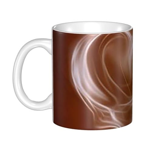 マグカップ - セラミックコーヒーカップ、ミルクカップ、(330ml) - 耐熱性、耐冷性、大容量、軽量、環境に優しい - ギフト選択(ハート型のコーヒー風味)