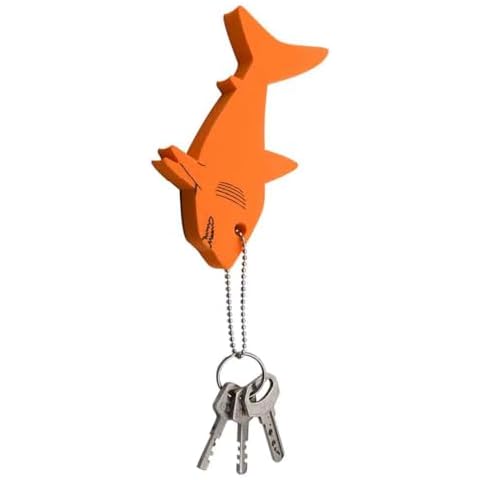 Liangery Floating Keychain for Boat Keys Marine Fishing Float Key Chain in Shark Style Floating Key Ring with Great Buoyance Cover