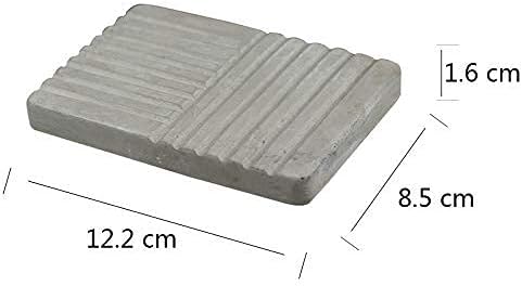 Silicone Concrete Mold for Soap Dish Rectangular with Stripe Handmade Cement Mould Nordic Original Ornaments