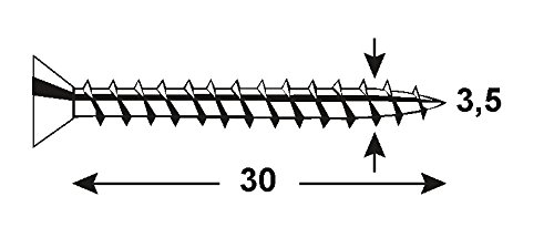 CONNEX KL3213530 Uni-Screws 3,5x30 tx, Yellow, 3,5 x 30 mm - Image 2