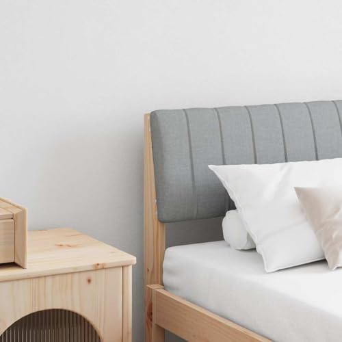 INLIFE Tête de lit capitonnée Gris Clair 180 cm Pin massif-879214