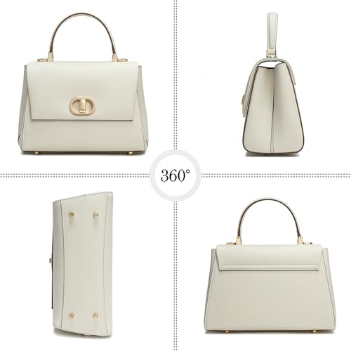 Bolso Satchel de Cuero con Asa Superior para Mujer miniatura 3