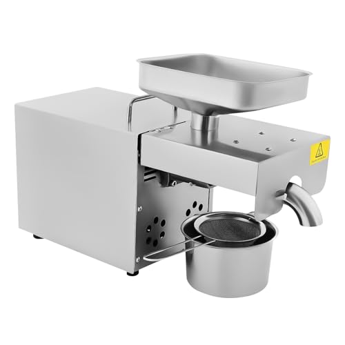 Macchina per la pressa dell'olio automatica 610 W, macchina per l'estrazione di olio freddo caldo 40-240 °C, temperatura regolabile mulino olio elettrico olio espellente per il commercio