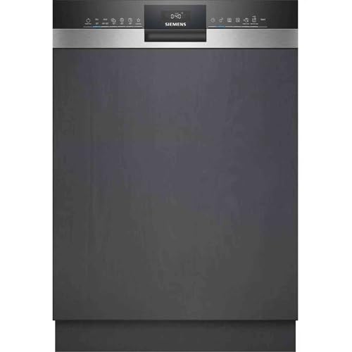 Siemens SN53HS10TE iQ300 - Lavavajillas inteligente parcialmente integrado, 60 cm de ancho, cesta para cubiertos, acero inoxidable, silenciosa con iQdrive, aquaStop, cesta superior regulable en altura