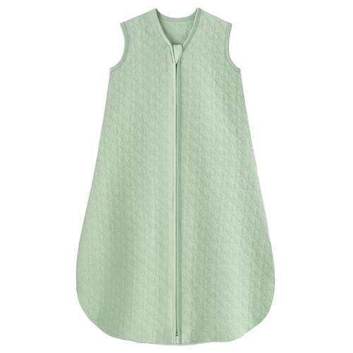 Unnivoll Schlafsack Baby Sommer 1.0 Tog Babyschlafsack 0-6 Monate Sommerschlafsack 67 cm für Jungen Mädchen Neugeborene Grün