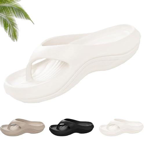Pillow Arch Support Flip Flops for Women, Pillow Sandals Platform, Orthopedic Slides, Beach Walking Indoor Outdoor Use
