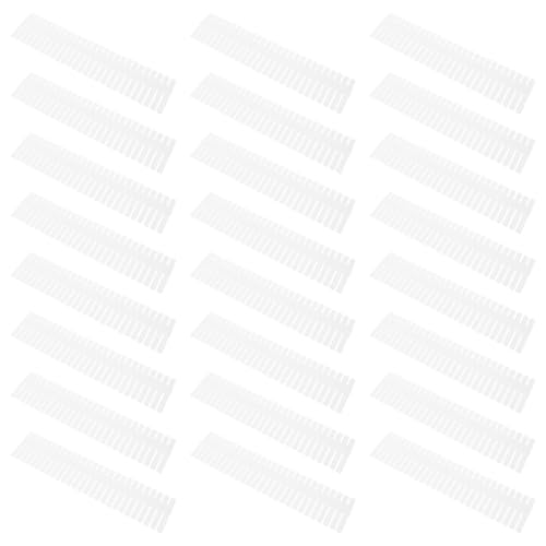 SOIMISS Divisores de Cajones Ajustables de Plástico de Color Claro 32cm X 7cm, Juego de 24 Piezas para Organizador Multifuncional en Dormitorio, Cocina y Oficina, Separadores de