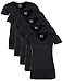 Produktbild Berydale Damen T-Shirt mit V-Ausschnitt, 5er Pack, Schwarz (Schwarz Schwarz - 5er Pack), X-Small