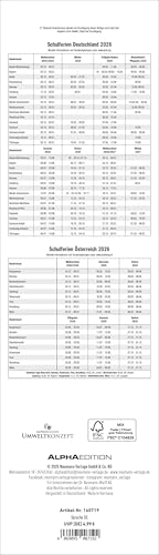 Alpha Edition - Streifenplaner Mini PINK Kalender 2026 – Kompakter Streifenkalender 9,5x33 cm – für Singles, Paare & kleine Haushalte – Schlichtes Design – Mit Feiertagen (DE/AT/CH)