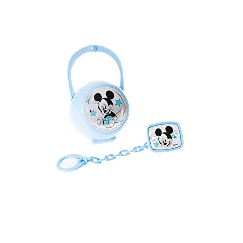 Valenti Argenti – Disney Mickey – Clip para chupete, cadena para chupete con caja de plata