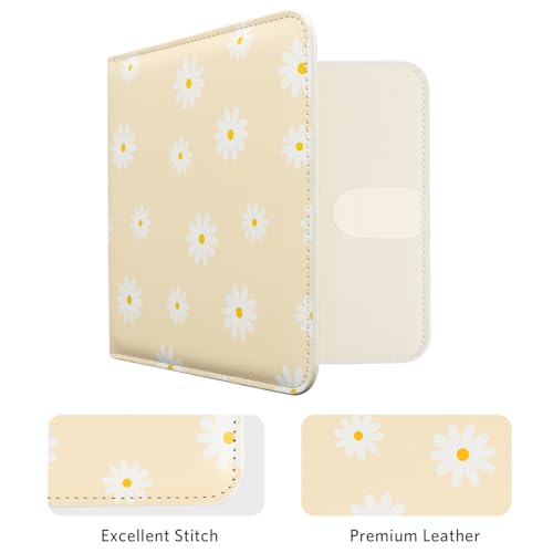 Image of CoBak Car Registration and Insurance Holder - Vehicle Glove Box Car Organizer, Auto Truck Comparment Accessories Case for Essential Document, Driver License, Cards (Daisy)