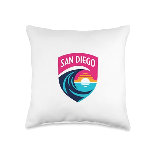 NWSL San Diego Wave Crest Throw Pillow