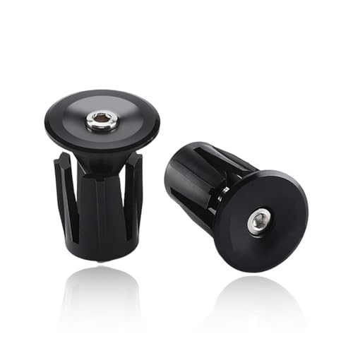 2 Pack Aluminum Bike Handlebar End Plugs Bike Bar End Grips Expanding Locking Bar End Caps for Drop...