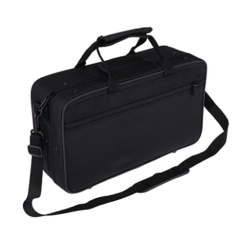 simhoa Estojo para Clarinete Bb Nylon Clarinete Bolsa Organizadora Preta