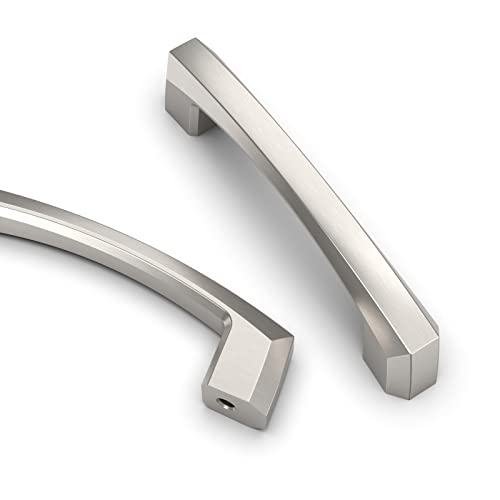 Asidrama 10 Pack 3 Inch(76mm) Brushed Satin Nickel Kitchen Cabinet Handles Cabinet Pulls Kitchen Cabinet Hardware for Cupboard Drawer Pulls