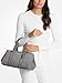 Michael Kors Romee Small Satchel, Silver-Tone Hardware/Suede Leather/Storm