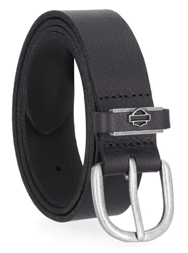 Harley-Davidson Women's Metal Bar & Shield Detail Keeper Leather Belt, Black2