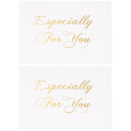 Ciieeo 100piezas Tarjetas De Agradecimiento Mini Relieve Para Bodas y Fiestas Tarjetas De Invitación y Felicitación Especialmente Para Ti