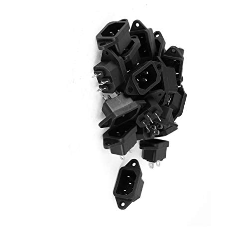 Aexit 20 Stk. Baumarkt IEC320 C14 Männlich elektrische Reiskocher Steckdose AC Elektroinstallation 250V 10A