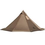 OneTigris Smokey HUT Hot Tent with Stove Jack, Ultralight 4 Season Tipi Tent with Snow Skirt & Detachable Floor for Camping, Hiking, Bushcraft, Backpacking