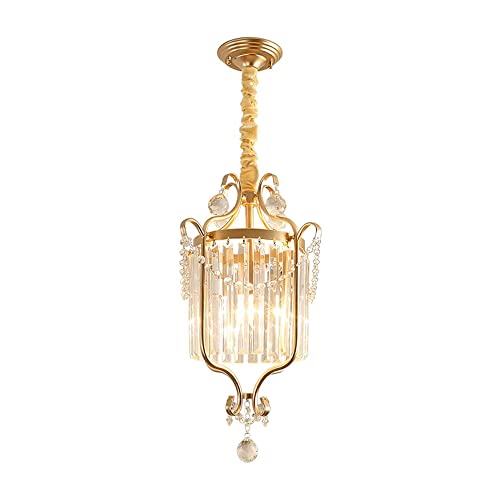 Suspension pendentif en cristal et fer forgé de 17,73 pouces pour salle à manger