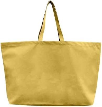 Large Canvas Tote Bag-Extra Big Shopping Beach Totes Bags Reusable Largest Grocery Plain Solid Bag 28