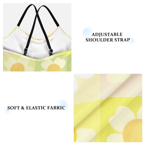 Plaid Flower Yellow Vintage Toddler Swimsuit Girl Swim Suits for Girls Bathing Suit Girl Girls'3