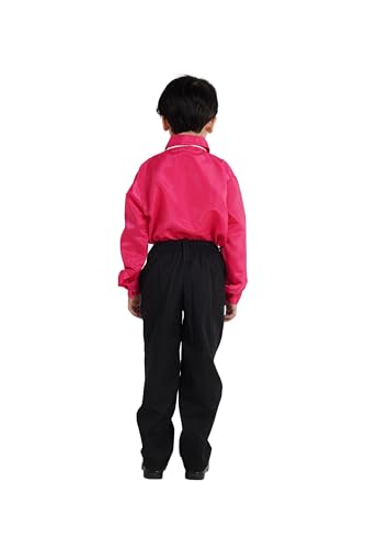 Image of Kaku Fancy Dresses Dance Costume Shinning Shirt With Bow Tie for Kids | Sequin Work School Annual Function & Theme Party's Shirt for Boys (ONLY SHIRT)