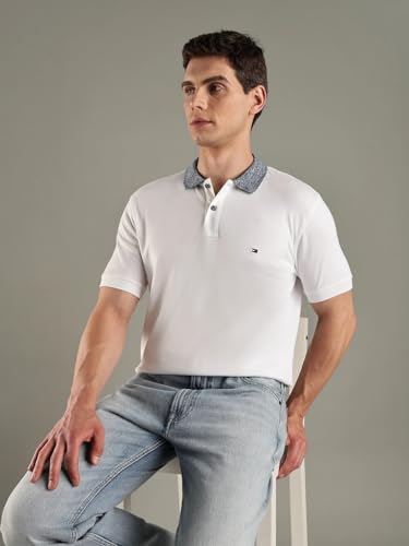 Image of Solid Regular-Fit Cotton Polo T-Shirt