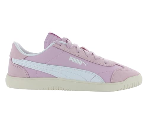 PUMA Club 5V5 Suede Womens Shoes Size 9, Color: Grape Mist/White-Purple