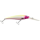 Berkley Flicker Minnow Fishing Lure, Pink Lemonade, 3/16 oz, 1 7/8in | 5cm Crankbaits, Realistic Minnow Profile, Sharp Dive Curve Gets to Fish Quickly, Equipped with Fusion19 Hook