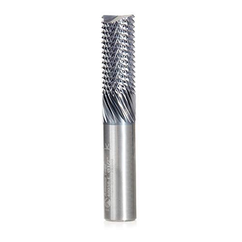 Amana Tool Solid Carbide Router Bit for Fiberglass and Composite Cutting, End Mill Diamond Cut, AlTiN Coating, 48050-E, 1/8 Dia x 1/2 x 1/8 Shank